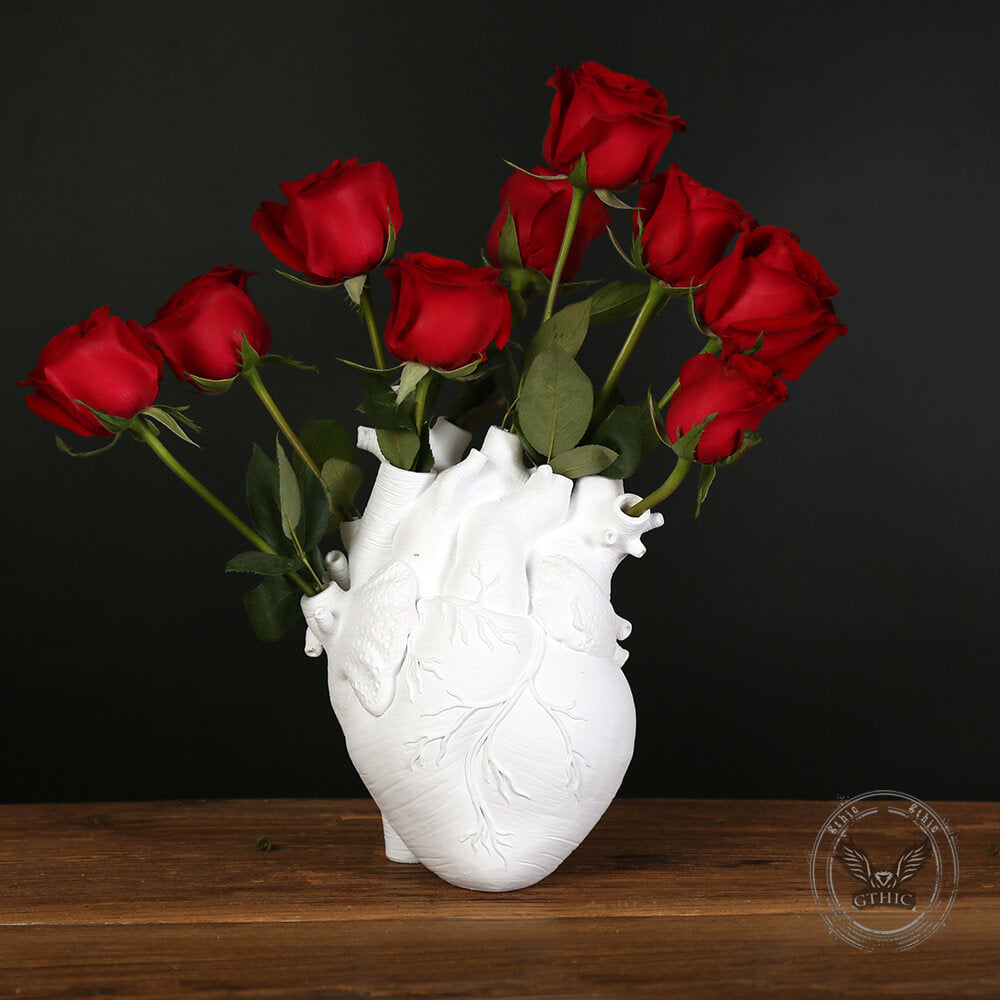 Anatomical Heart Shape Resin Multi-Functional Vase