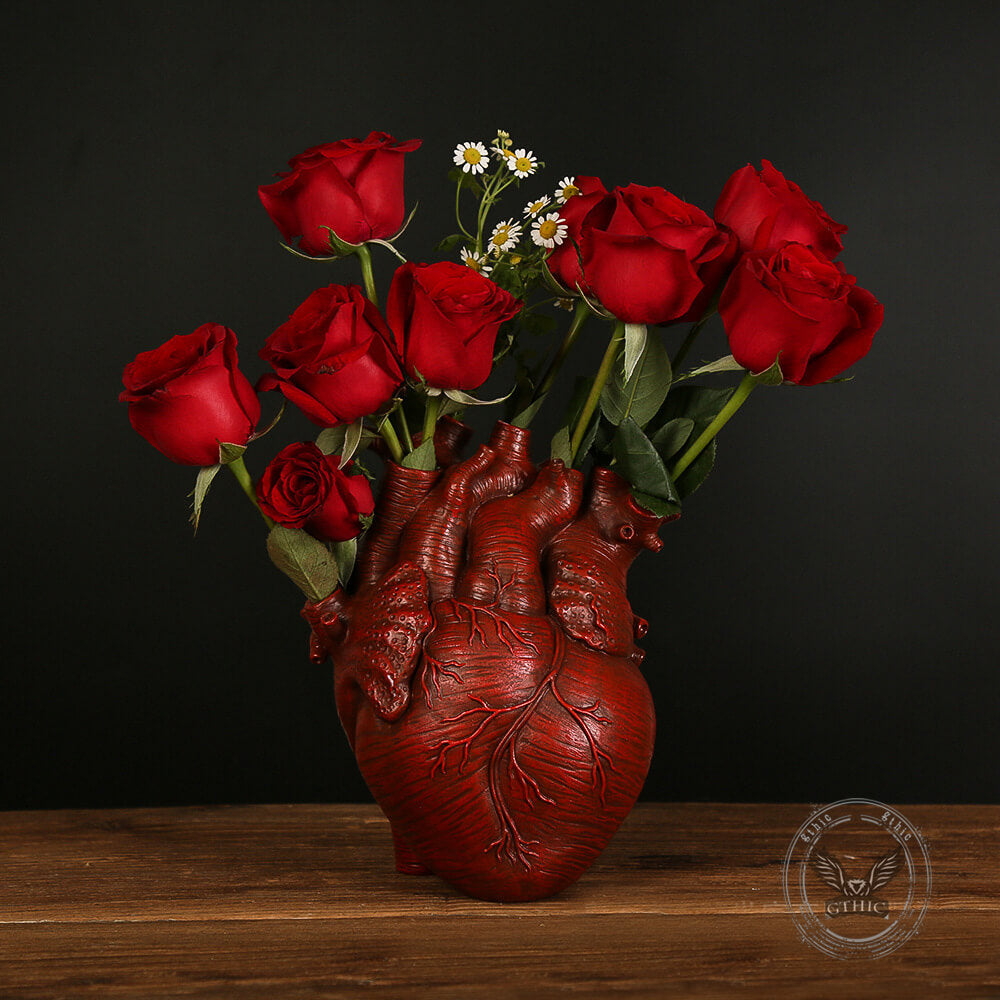 Anatomical Heart Shape Resin Multi-Functional Vase