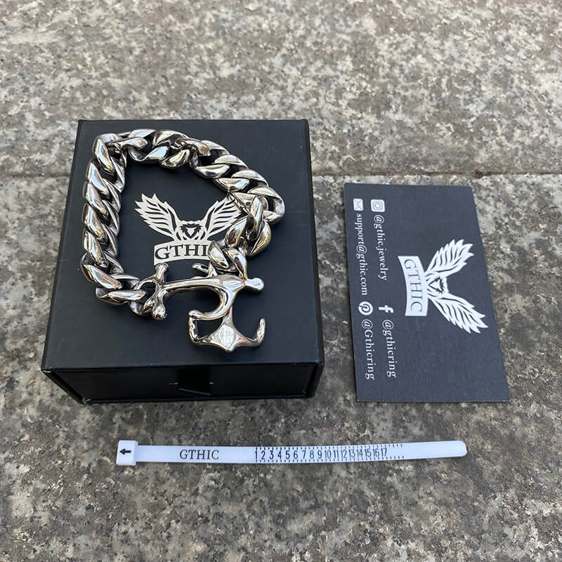Anchor Cuban Chain Stainless Steel Marine Bracelet