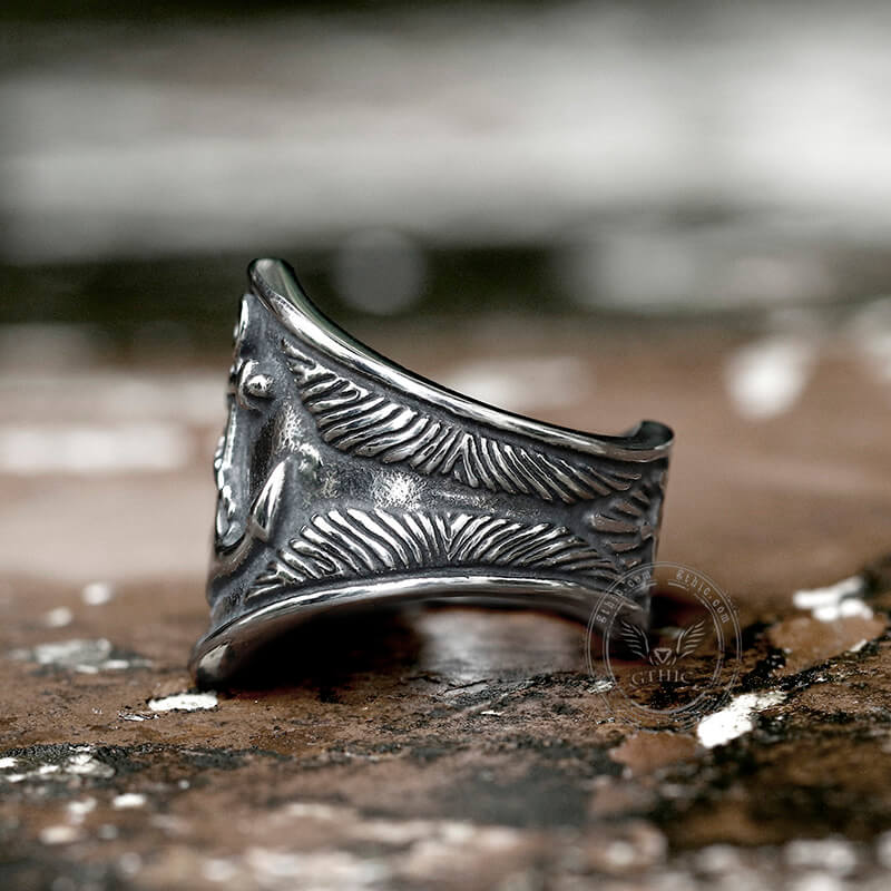 Anchor Eagles Stainless Steel Marine Ring | Gthic.com