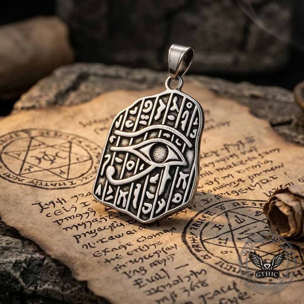 Ancient Egyptian Eye of Horus Stainless Steel Pendant | Gthic.com