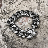 Ancient Egyptian Hieroglyphics Stainless Steel Bracelet | Gthic.com
