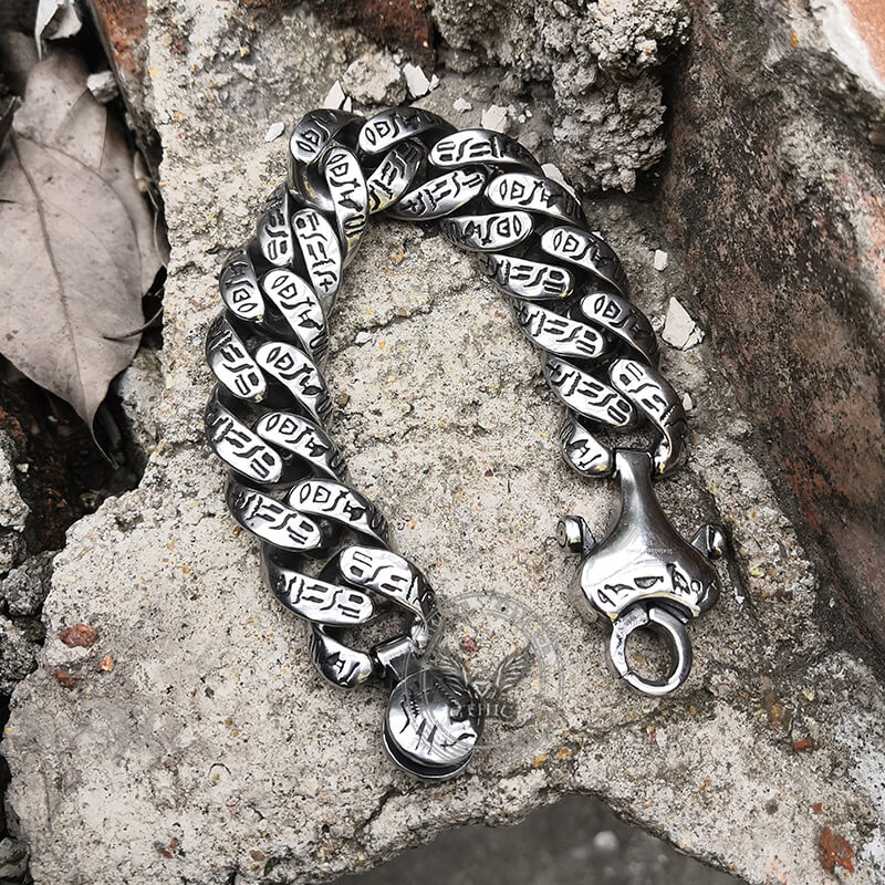 Ancient Egyptian Hieroglyphics Stainless Steel Bracelet | Gthic.com