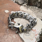 Ancient Egyptian Hieroglyphics Stainless Steel Bracelet | Gthic.com