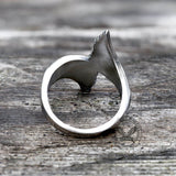 Angel Descends Wings Stainless Steel Ring