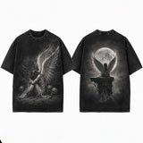 Angel Goddess Vintage Washed Skull T-shirt | Gthic.com