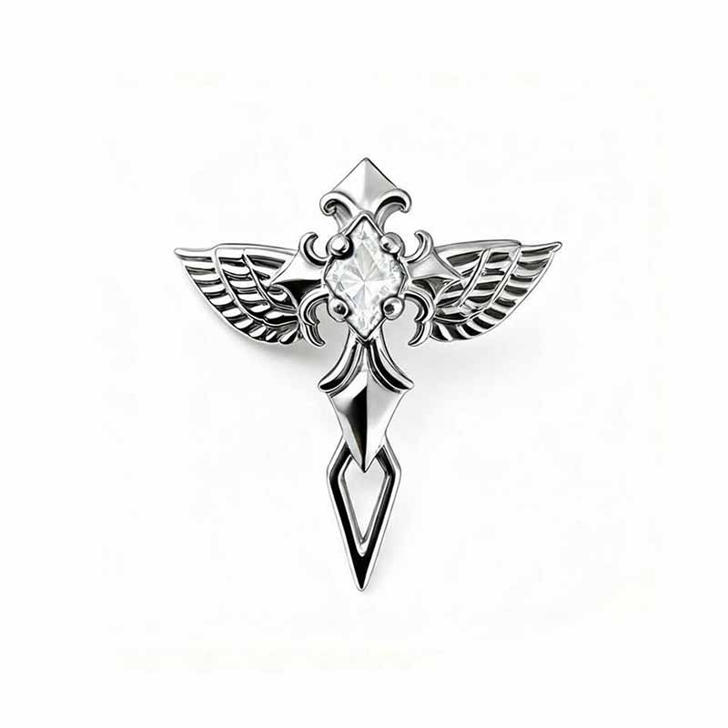 16G Crossbones Skull Titanium Piercing Lip Ring