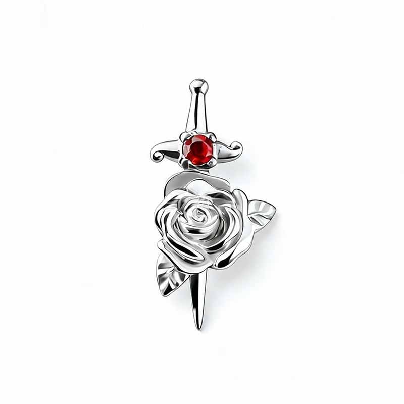 16G Crossbones Skull Titanium Piercing Lip Ring