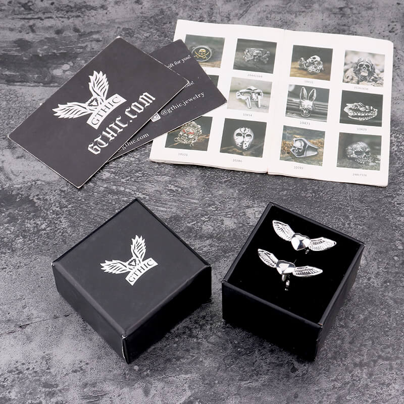 Angel Wings Brass Bullet Back Cufflinks