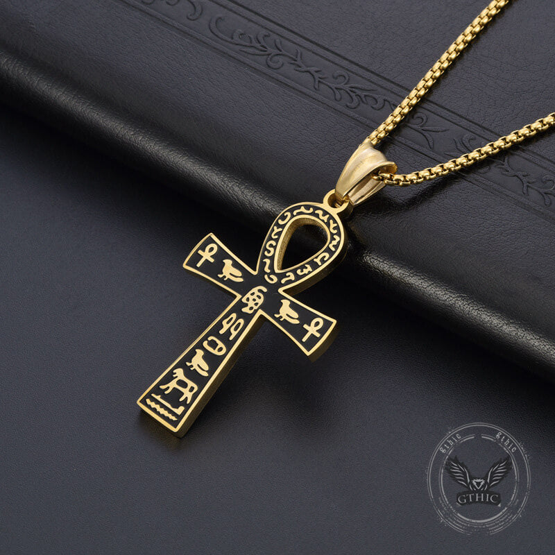 Ankh Cross Ancient Egyptian Symbol Stainless Steel Pendant | Gthic.com