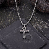 Colgante vikingo de acero inoxidable con cruz celta