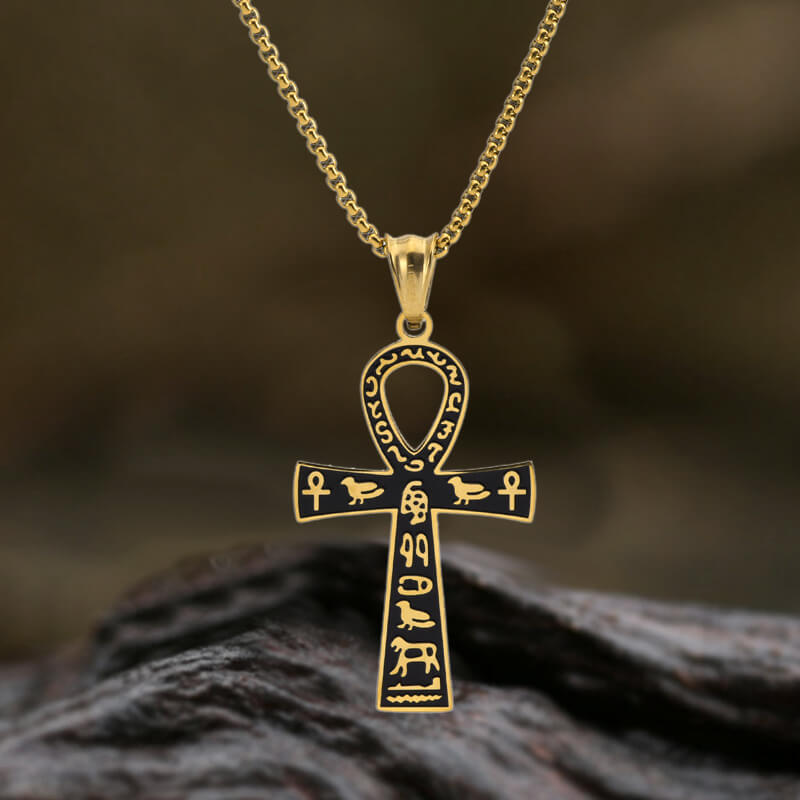 Ankh Cross Ancient Egyptian Symbol Stainless Steel Pendant | Gthic.com