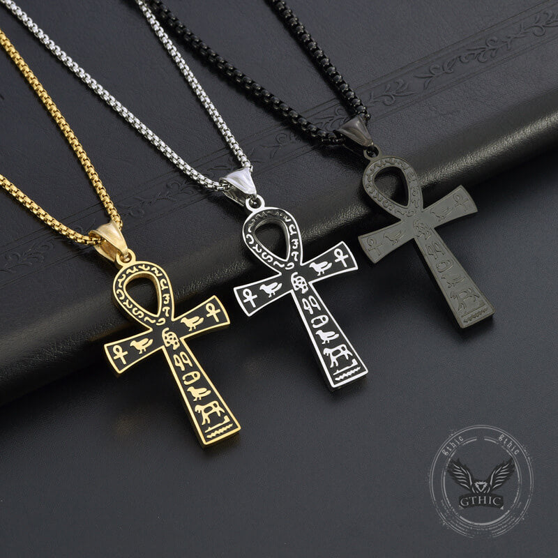 Ankh Cross Ancient Egyptian Symbol Stainless Steel Pendant | Gthic.com