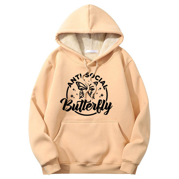 Anti-Social Butterfly Crew Collar Hoodie 02 | Gthic.com