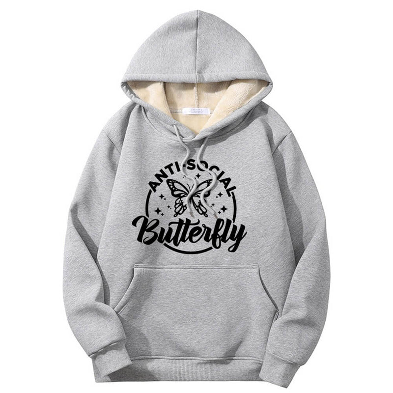 Anti-Social Butterfly Crew Collar Hoodie