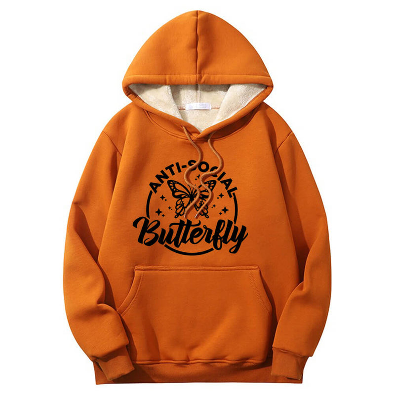 Anti-Social Butterfly Crew Collar Hoodie