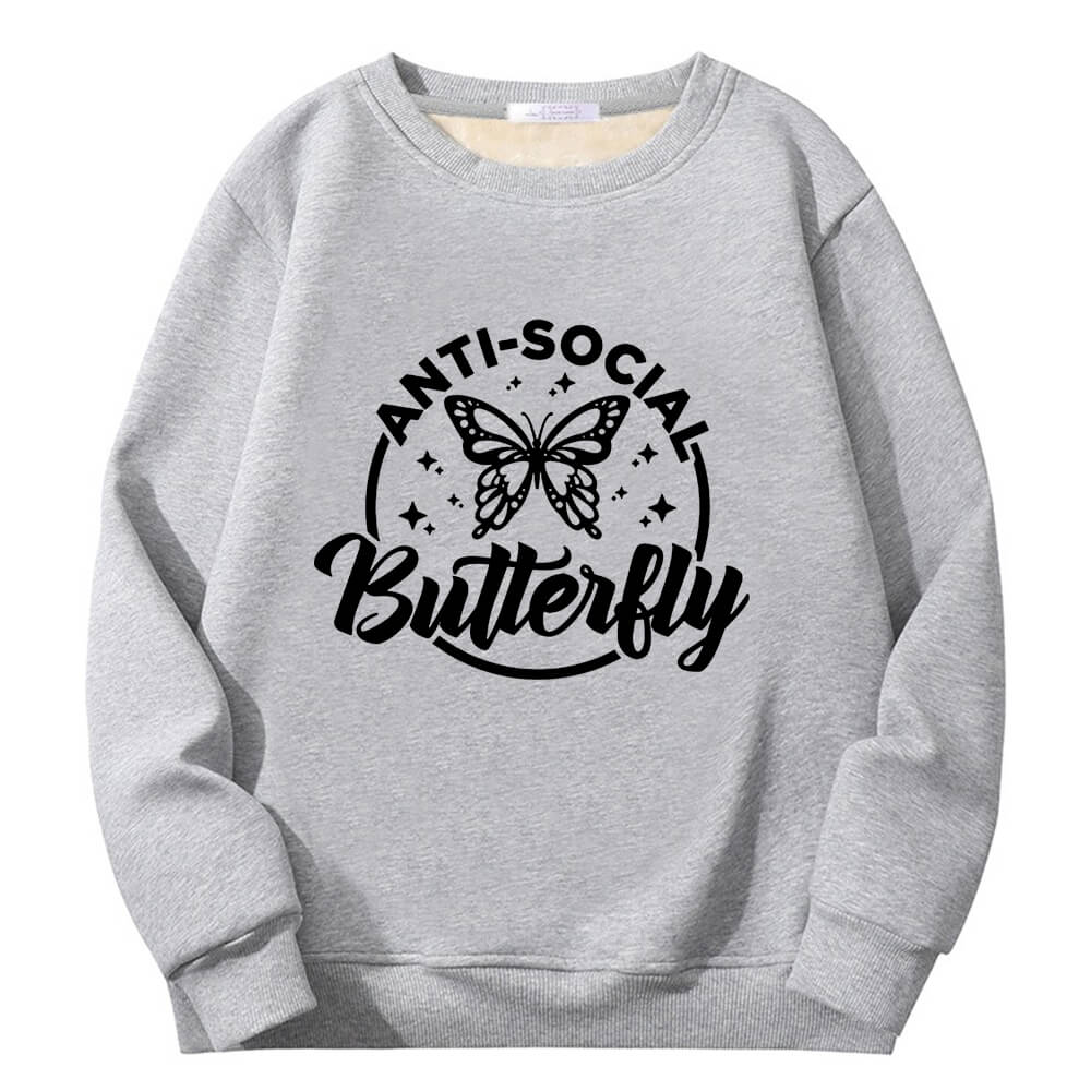 Anti-Social Butterfly Crew Collar Sweatshirt