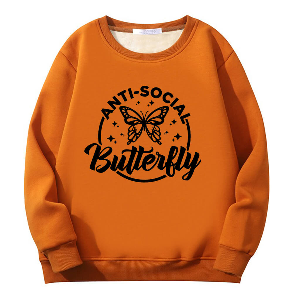 Anti-Social Butterfly Crew Collar Sweatshirt