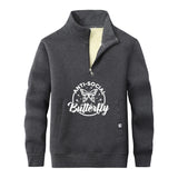 Anti-Social Butterfly Stand Collar Zip Sweatshirt 02 | Gthic.com