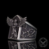Archangel Michael Demon Slayer Sterling Silver Knight Ring