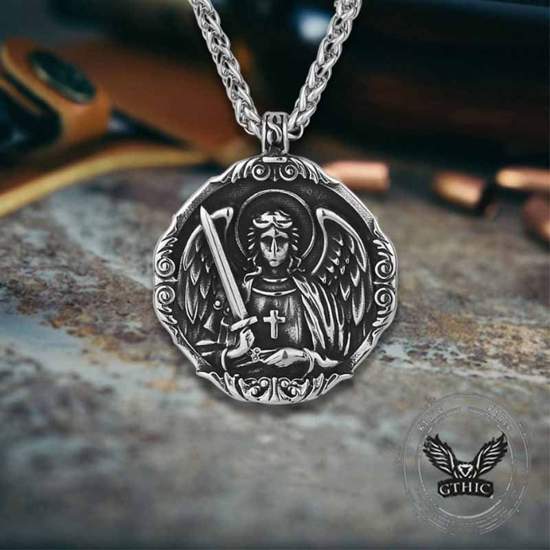 Archangel St. Michael Protects Us Stainless Steel Pendant