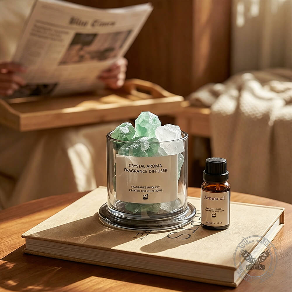 Aroma Diffuser Crystal Cup Essential Oil Home Figurine | Gthic.com