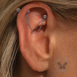 Arrow Chain Design Stainless Steel Industrial Piercing