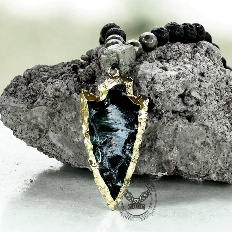 Arrow Natural Stone Viking Pendant | Gthic.com