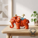 Auspicious Elephant Pair Brass Vintage Figurines | Gthic.com