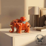 Auspicious Elephant Pair Brass Vintage Figurines | Gthic.com
