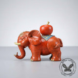 Auspicious Elephant Pair Brass Vintage Figurine