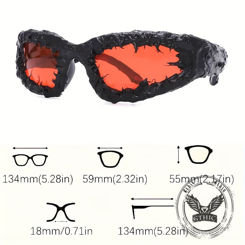Avant-Garde Full-Frame Drip Glue PC Sunglasses