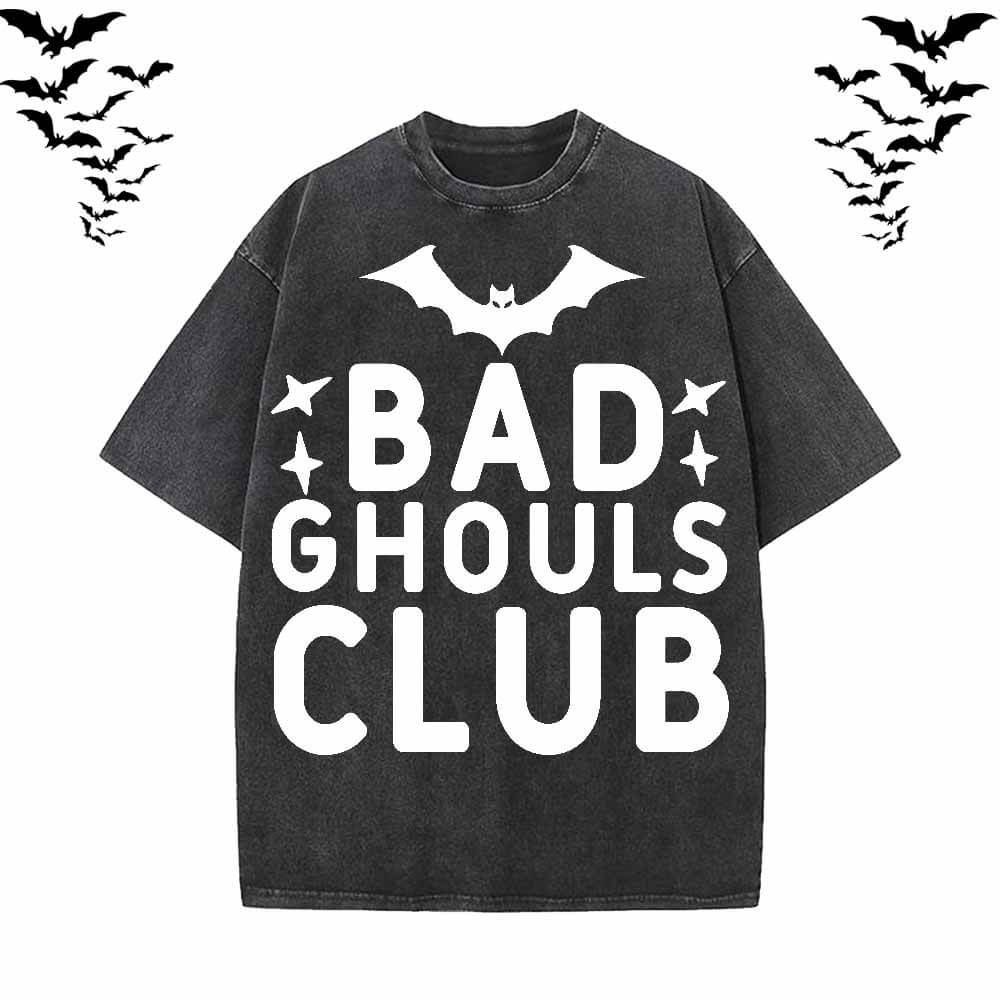 Bad Ghouls Club Bat Short Sleeve T-shirt Vest