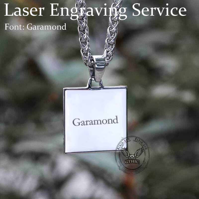 Ciondolo teschio in acciaio inossidabile con croce testa di tigre