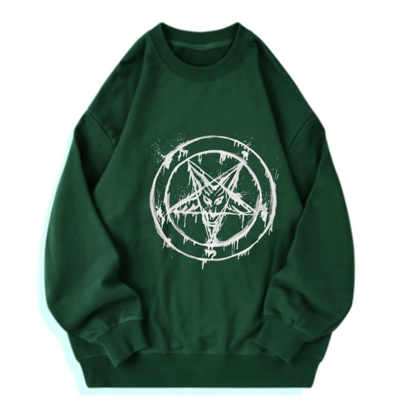 Baphomet Cotton Long Sleeve Satan T-shirt | Gthic.com