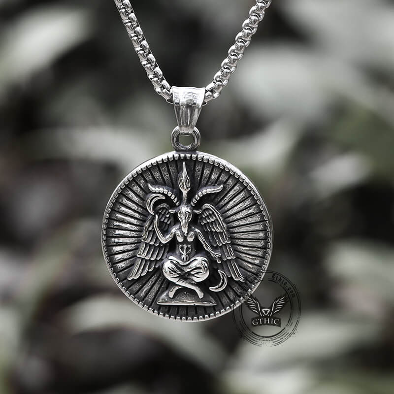 Baphomet Goat Stainless Steel Satanic Pendant | Gthic.com