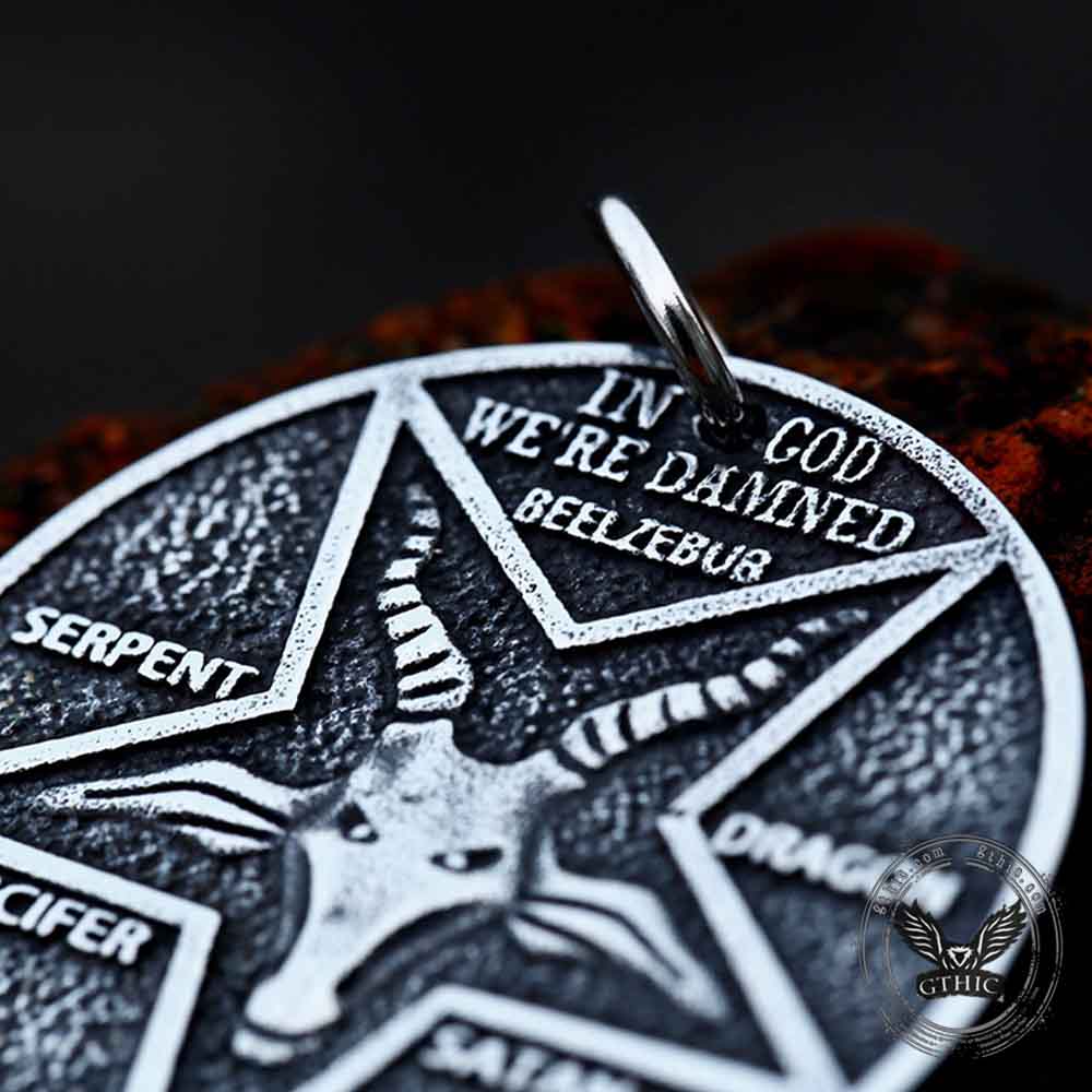 Baphomet Satan Double Sided Stainless Steel Pendant