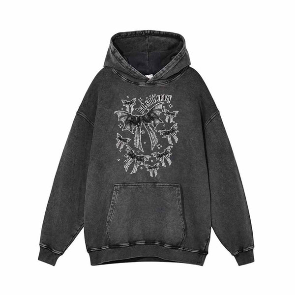 Bat Shit Crazy Vintage Washed Hoodie Sweatshirt 01 | Gthic.com