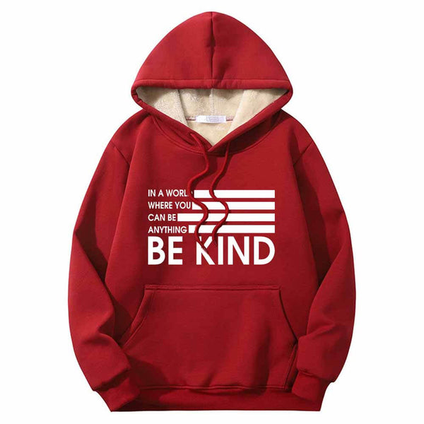 Be Kind American Flag Crew Collar Hoodie 02 | Gthic.com