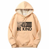 Be Kind American Flag Crew Collar Hoodie