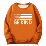 Be Kind American Flag Crew Collar Sweatshirt 02 | Gthic.com