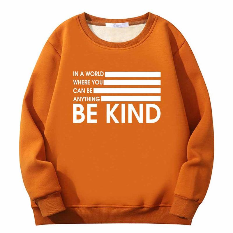 Be Kind American Flag Crew Collar Sweatshirt 02 | Gthic.com