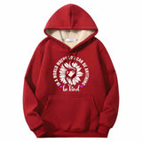 Be Kind Heart Flower Crew Collar Hoodie 02 | Gthic.com