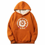 Be Kind Heart Flower Crew Collar Hoodie