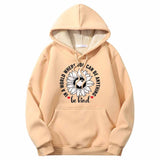 Be Kind Heart Flower Crew Collar Hoodie