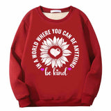 Be Kind Heart Flower Crew Collar Sweatshirt 02 | Gthic.com