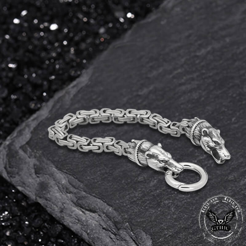 Bear Head Buckle Stainless Steel Bracelet | Gthic.com