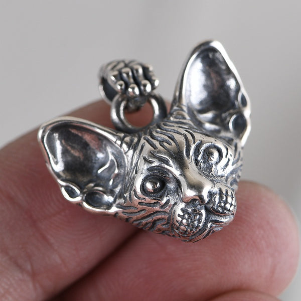 Beerus Cat Head Sterling Silver Pendant