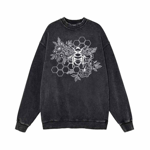 Bees Gathering Nectar Vintage Washed Sweatshirt