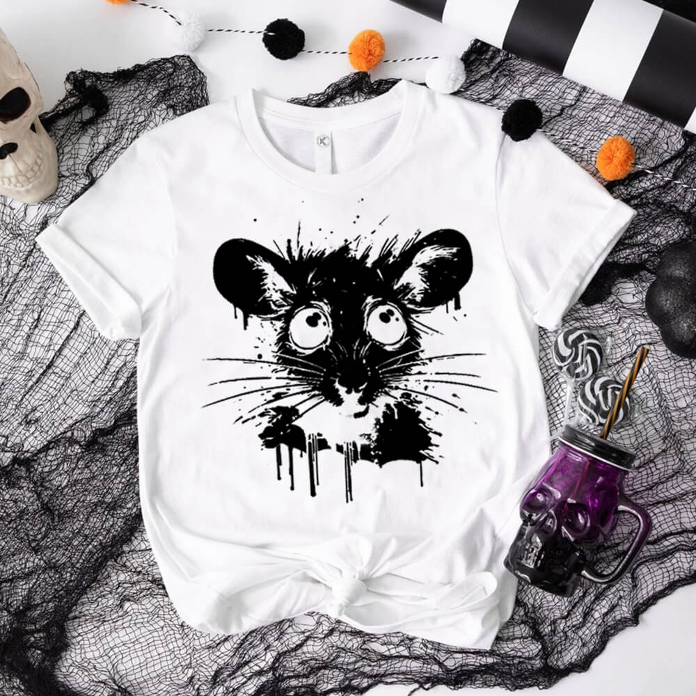 Big Eyes Cute Mouse Short Sleeve T-shirt | Gthic.com